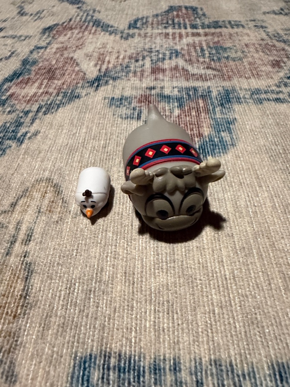 Gray Reindeer and White Snowman Kids Tsum Tsum Stackable Figures